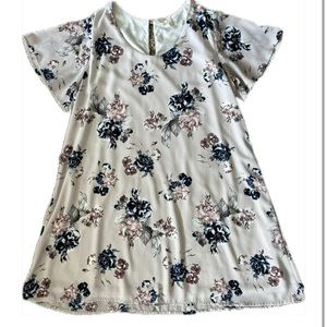 Ellui Pale Blush Floral Dress, Medium